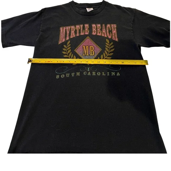 Vintage Myrtle Beach South Carolina Graphic Print Crew Neck‎ T-Shirt - Picture 6 of 9